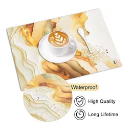 Kuber Industries Cream-Color 6 Pieces Printed Rectangle Shape Table Placemats image 4