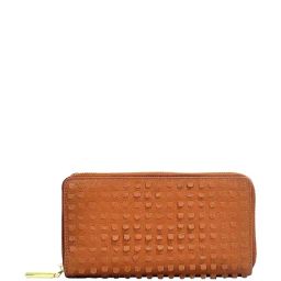 Eske Brown Casual Leather Zip Around Wallet for Women-44