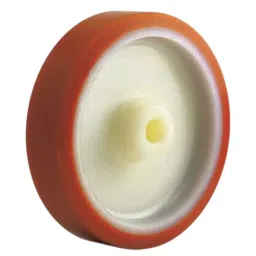 LAG Orange, White Polyurethane Abrasion Resistant, Hygienic, Laceration Resistant, Non-Marking Trolley Wheel, 250 Kg, 4561/X-image-59
