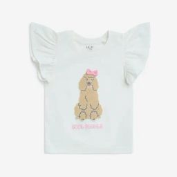 HOP Kids by Westside White Animal Applique Cotton Top-image-47