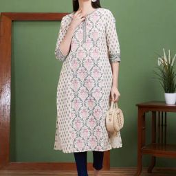 Globus Off White Printed Kurta-picture-39