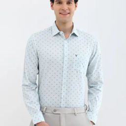 Allen Solly Blue Cotton Slim fit Floral Shirts-image-20