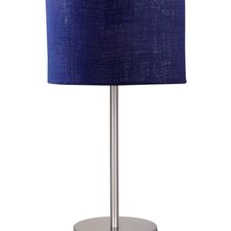 Devansh Blue Metal Traditional Cylindrical Shaped Table Lamp-picture-9