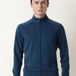 ARTICALE Men Teal High neck Sweatshirt-image-102
