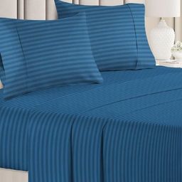 tundwal's Blue Striped Printed Microfiber 210 TC King Bedsheet Sets - 2.23 m x 1.45 m-image-96