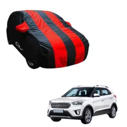 AutoFurnish ARC Water and Heat Resistant Red Stripe Car Cover for Creta Pack of 2-image-96