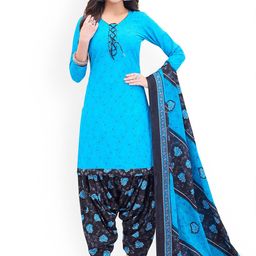 SALWAR STUDIO Floral Printed Pure Cotton Unstitched Dress Material-image-82