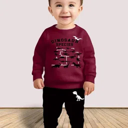 MGRS Kids-Unisex Maroon Clothing Set-picture-2