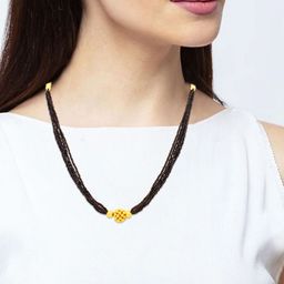 WHP JEWELLERS Women Ball 22 KT Yellow Gold Mala-image-61