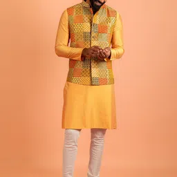 KISAH Men Printed Nehru Jacket-36