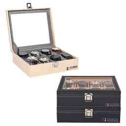Kuber Industries 3-Pcs 6 Slots Wrist Watch Organiser Box-image-68