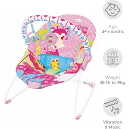 Mastela Soothing Vibrations Bouncer Deer Print - Pink-picture-24