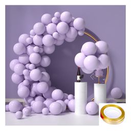 Chocozone Pastel Balloons for Birthday Pack of 100 - Purple-96