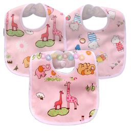Fantasy India Baby Soft Feeding Bibs Cute Multi Print with Tich Button Waterproof Newborn Baby Bib Set (Assorted)-image-30