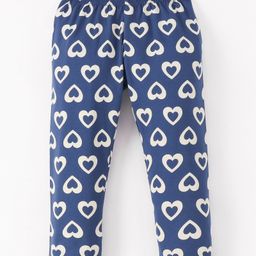 Ollypop Sinker Full Length Leggings Heart Printed - Whale Blue-image-66