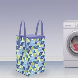 PrettyKrafts 75L Freestanding Laundry Hamper Collapsible Laundry Basket with Extended Handles, Foldable Clothes Hamper Storage Basket for Bathroom Bedroom BluePack of 1-image-81