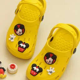 Disney by Yellow Bee Perforated Clogs With Mickey Mouse & Cupcake Charms - Yellow-picture-42