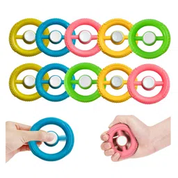 Birthday Popper 10 Pcs Glow-in-The-Dark Spinning Grip Rings as Birthday Return Gifts for Kids Luminous Wheel Spinning Toys for All Age Groups-picture-4