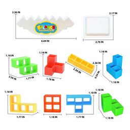 MUREN Tetra Tower Stacking Building Blocks Balance Game, Family Board Games - 39 Pieces image 2