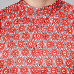 GLOBALRANG Men Printed Regular Pure Cotton Kurta with Pyjamas image 2