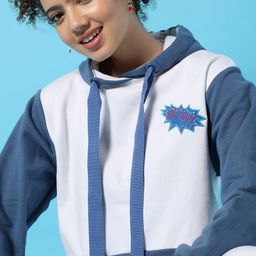 Campus Sutra Women Colourblocked Hooded Sweatshirt-picture-32