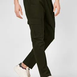 SWISS HORN Men Stretchable Cargos Trousers-image-17