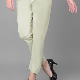Comfort Lady Women Elastic Waist Mid-Rise Pencil Trousers-image-64