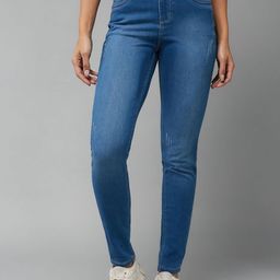 BAESD Women Skinny Fit High-Rise Light Fade Stretchable Jeans-image-77