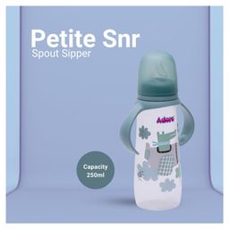 Adore Petite Snr! The Long Narrow Neck Soft spout sipper with Twin Handle 250ml- Green image 5