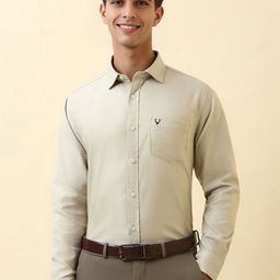 Allen Solly Men Solid Spread Collar Pure Cotton Formal Shirt-picture-35