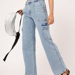 DressBerry Women Broad Street High Rise Hustle Cargo Jeans-image-31