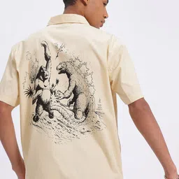 UNRL Animal Graphics Print Pure Cotton Relaxed Fit Shirt-picture-44