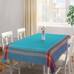 Klotthe Turquoise 300 TC Woven Table Cloth - Set of 1-image-3