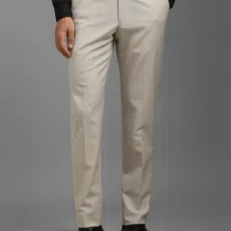 Louis Philippe Beige Slim Fit Trousers-picture-8