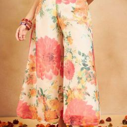 Inweave Pink Floral Print Palazzos-picture-18