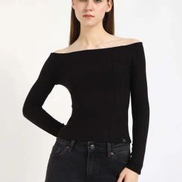 Calvin Klein Jeans Black Slim Fit Top-image-40
