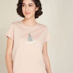 Dreamz by Pantaloons Sirocco Solid Sleepwear T-shirt-image-6