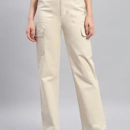 Rock.it Beige Straight Fit Low Rise Cargo Pants-picture-34