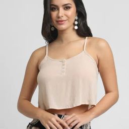 Forever 21 Beige Crop Top-image-30