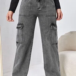 Metronaut Women Cargo Mid rise Jeans-picture-32