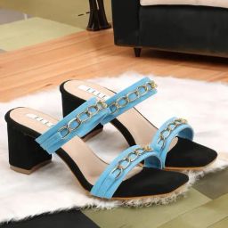 Elle Women's Sky Blue Casual Sandals-image-24