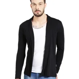 Rigo Black Cotton Regular Fit Shrug-image-14