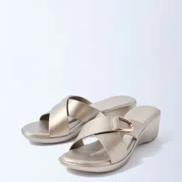 LUNA BLU by Westside Dull Gold Wedge Sandals-picture-47