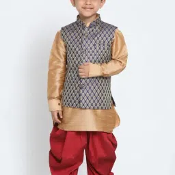 VASTRAMAY Kids Multicolor Embellished Kurta Set-image-2