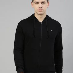 Proline Black Cotton Comfort Fit Hooded Sweatshirts-image-33