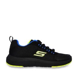 Skechers Boys DYNAMIC TREAD - NITRODE Black Blue Lime Casual Lace Up Shoe-image-4
