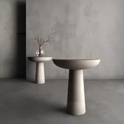 Home4U Scandinavian Orange Fiber-Glass Side Table-image-90