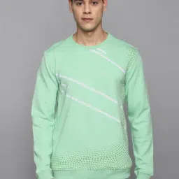 Allen Solly Green Cotton Regular Fit Printed Sweatshirts-image-70