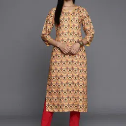 KSUT Yellow Printed Straight Kurta-picture-13