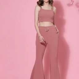 KASSUALLY Pink Maxi Co-Ord Set-image-46